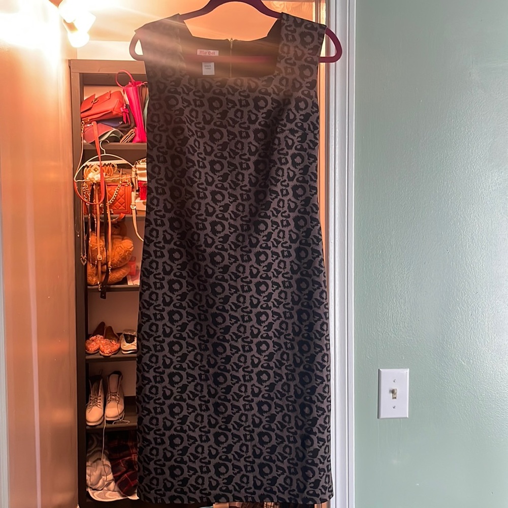 Cheetah print brown dress